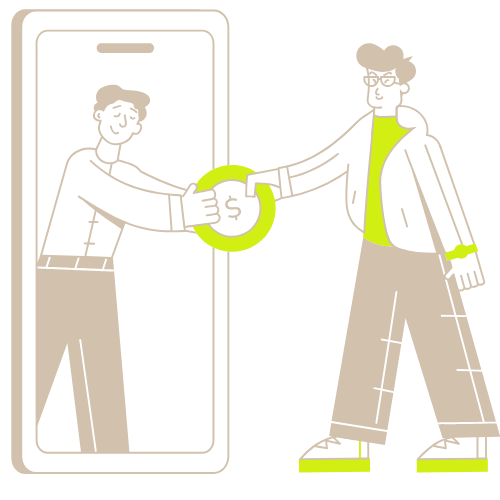 Illustration of money arriving quickly